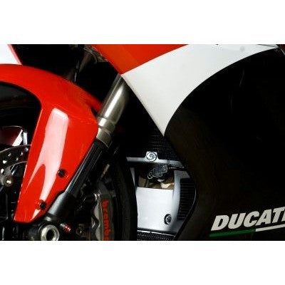 Load image into Gallery viewer, R&amp;G Racing Black Aluminum Radiator Guard For 2007-2008 Ducati 1098 R
