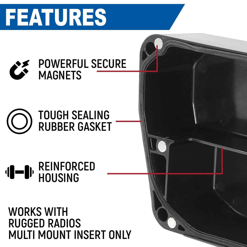 Load image into Gallery viewer, Rugged Radios Magnetic Radio &amp; Intercom Cover for Rugged Radios Multi Mount Insert RCM-DMU
