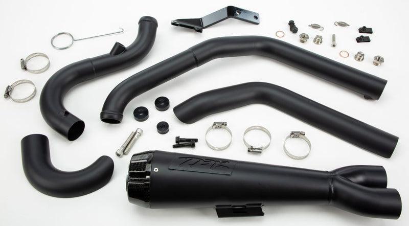 Load image into Gallery viewer, Two Brothers Racing Comp-S 2-into-1 Black Full Exhaust System with Carbon Fiber End Cap 005-4960199-B
