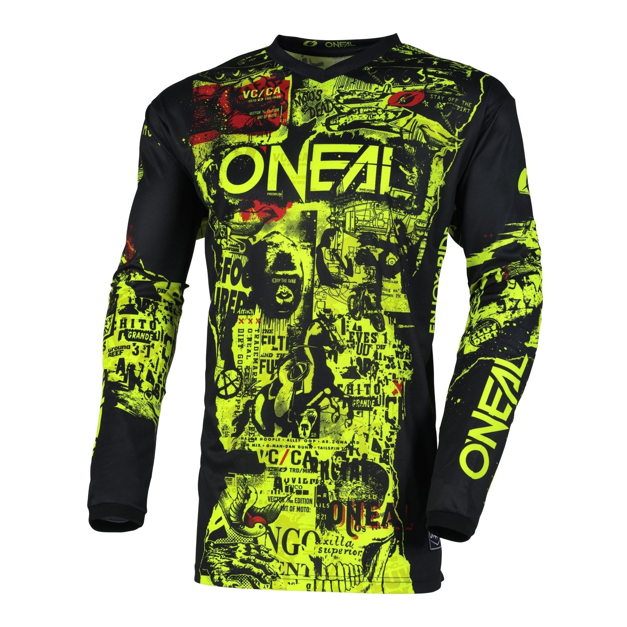 Motocross Jersey 242 O'Neal Element Attack Black / Neon Motocross Jersey