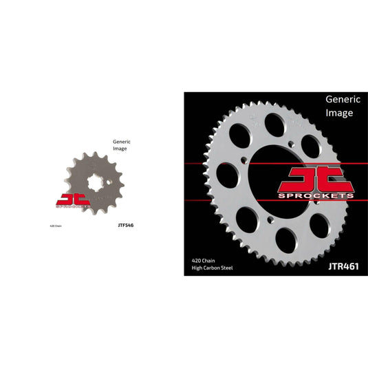 Front and Rear Steel Sprocket Kit for OffRoad KAWASAKI KX80N Big Wheel 1989-1990