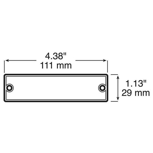 Compact Red Rectangular Reflector