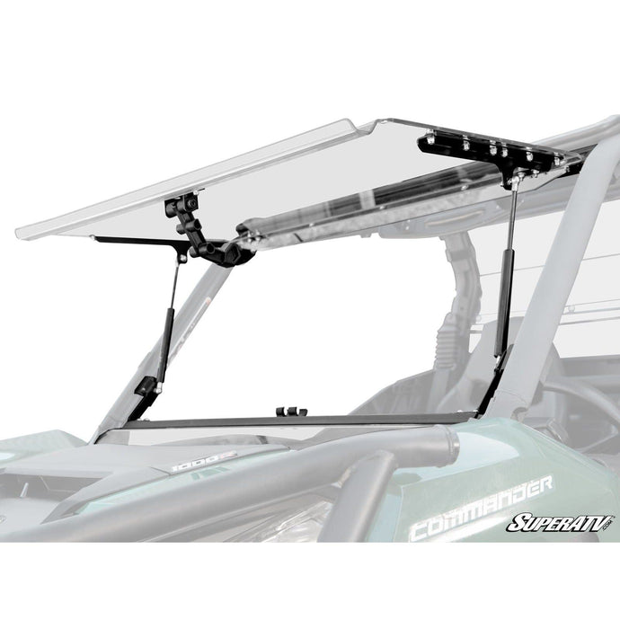 SuperATV Can-Am Maverick Trail Scratch Resistant Flip Windshield FWS-CA-T-70