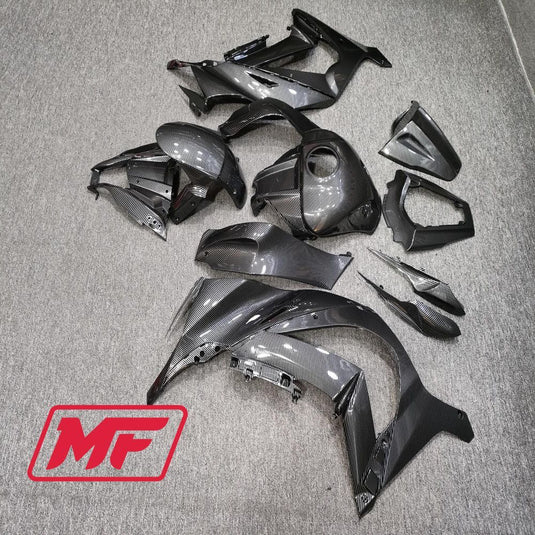 Monster Fairings Full Kit Kawasaki ZX-10R 11-15 Carbon Fiber Style + Windshield + Gas Tank Cover