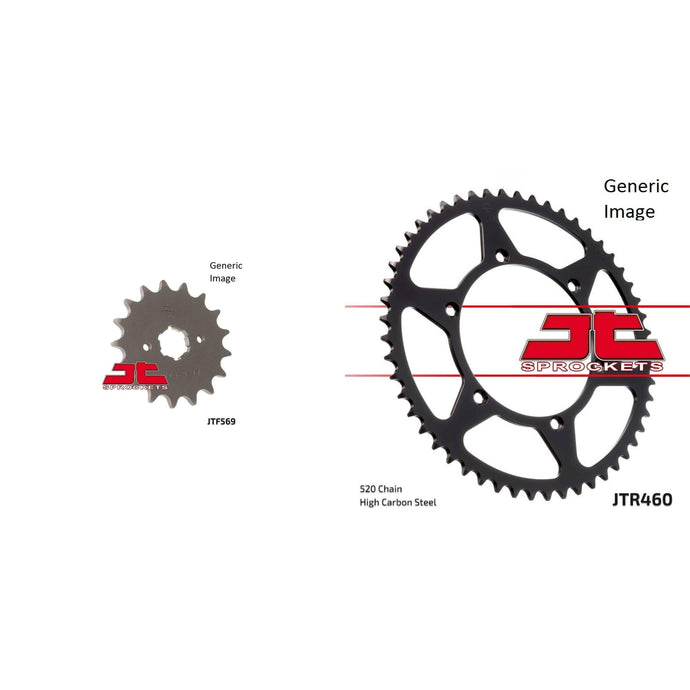 Front and Rear Steel Sprocket Kit for OffRoad KAWASAKI KLX250 1979-1980