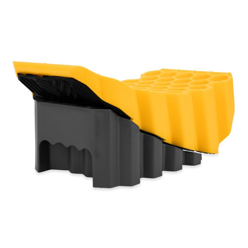 Load image into Gallery viewer, Curved Camper/RV Leveler &amp; RV Wheel Chock - Heavy-Duty Honeycomb Design - Compatible w/Trailers Up to 30,000 lb - 1-Pack
