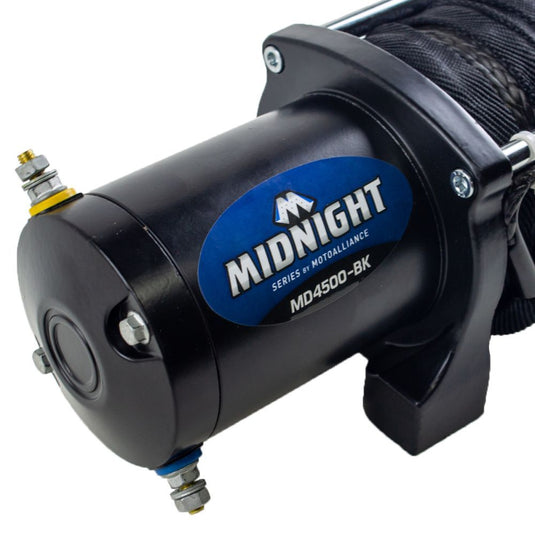 Viper Midnight UTV Winch Kit 4500 lb With 50 Feet Black Synthetic Rope With Mount
