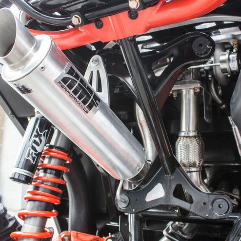 Load image into Gallery viewer, HMF Brushed Aluminum Race Pipe For 2015-2017 Can Am Maverick Turbo 6165709
