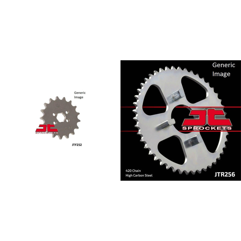 Load image into Gallery viewer, JT SPROCKETS Front and Rear Steel Sprocket Kit for OffRoad HONDA XR75 1973-1978
