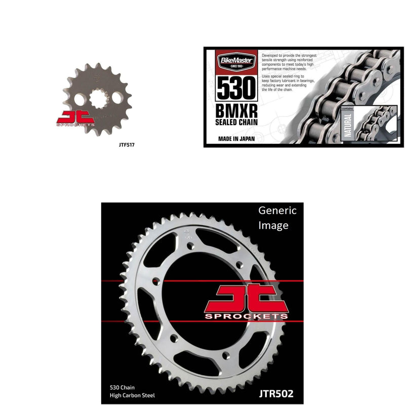 Load image into Gallery viewer, 530 BMXR Chain Nat,Front &amp; Rear Sprocket Kit KAW ZX1100D Ninja ZX-11 1993-2001
