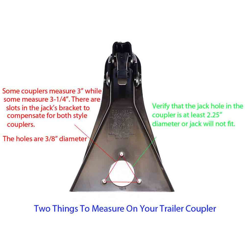 Load image into Gallery viewer, A-Frame Trailer Jack with Foot and Mounting Hardware - 2,000 lb.
