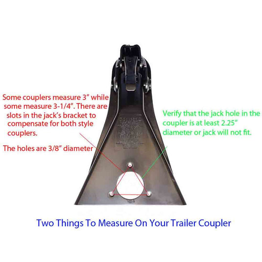 A-Frame Trailer Jack with Foot and Mounting Hardware - 2,000 lb.
