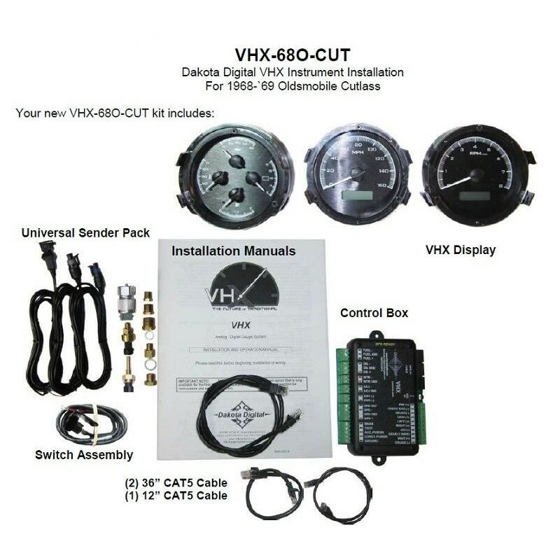 Load image into Gallery viewer, Dakota Digital 1968-1969 Oldsmobile Cutlass VHX Gauge Kit VHX-68O-CUT

