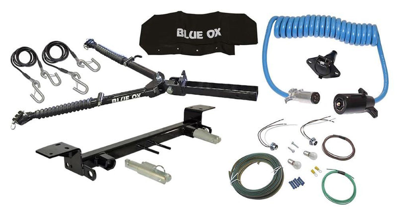 Load image into Gallery viewer, Blue Ox Alpha 2 Tow Bar (6,500 lbs. cap.) &amp; Baseplate Combo fits  Select Jeep Gladiator (Includes Mojave) (Includes ACC) With Towed Vehicle Light Wiring Kit
