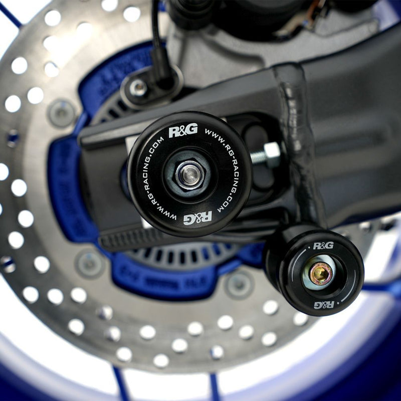 Load image into Gallery viewer, R&amp;G Racing Black Swingarm Protectors SP0095BK
