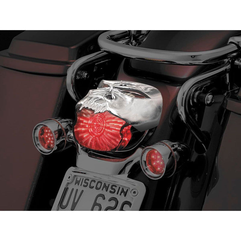 Load image into Gallery viewer, Harley FXDLI Dyna Low Rider 2004-2006Zombie Taillight Cover Chrome by Kuryakyn
