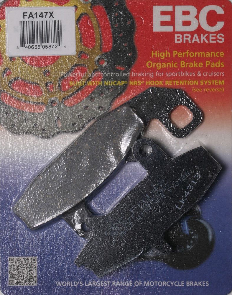 Load image into Gallery viewer, EBC 1 Pair Performance X-Series Carbon Brake Pads For Suzuki DR650S 1990-1995
