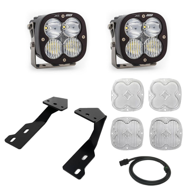 Load image into Gallery viewer, Baja Designs A-Pillar Light Kit Pair XL80 Series Driving/Combo Pattern Clear Lens Toggle Wiring 447858
