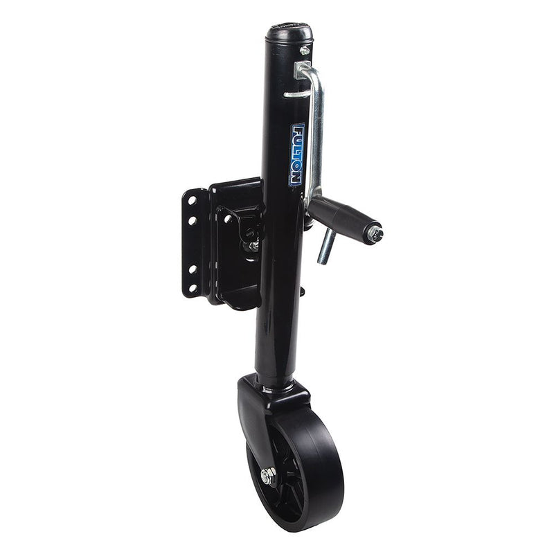 Load image into Gallery viewer, Jack, 1,500 lbs., Swing-Away, Bolt-On, Steel Construction, 10&quot; Travel, 8&quot; Poly Wheel
