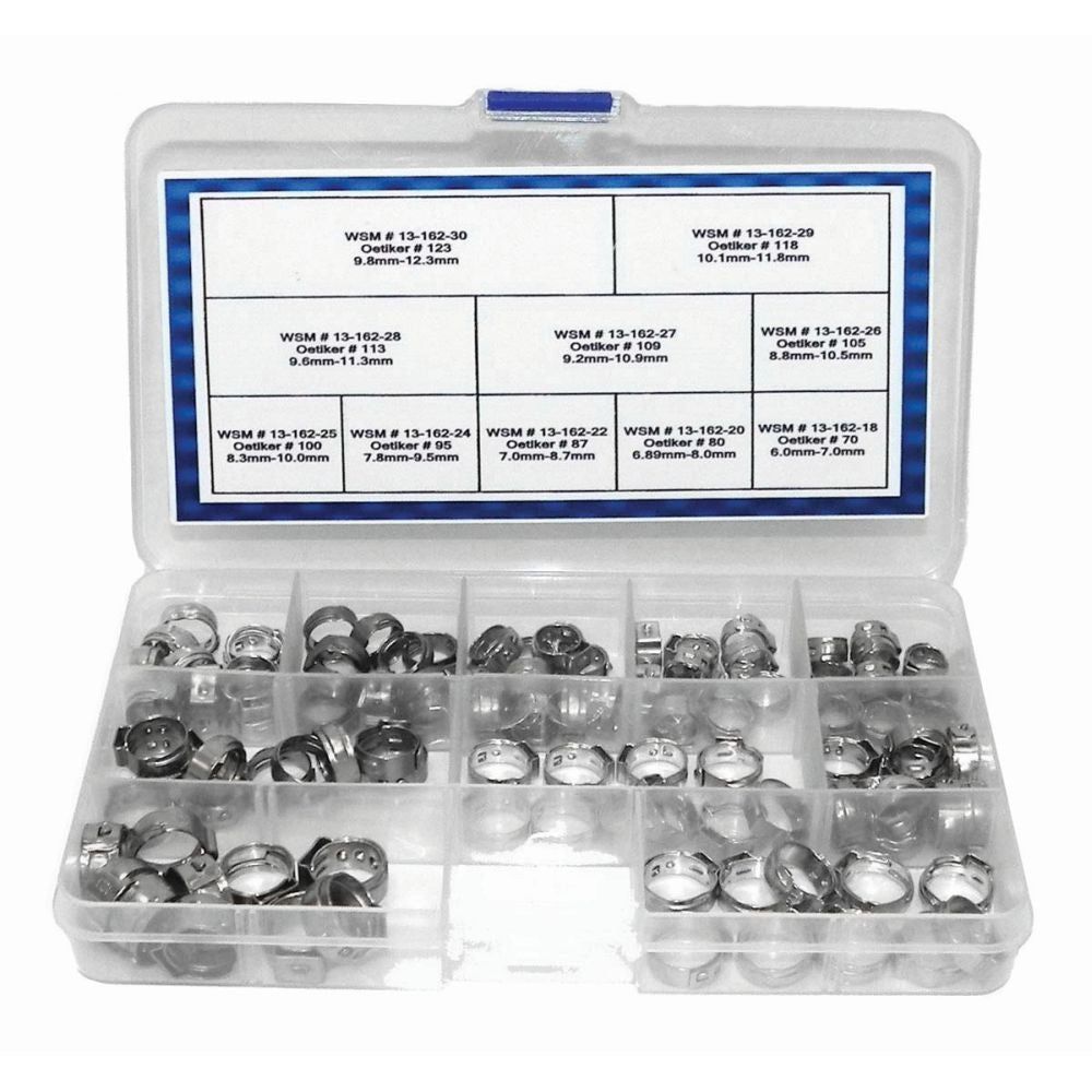 WSM Oetiker Clamp Kit Hose Clamp 5.3mm-11.8mm 990-505