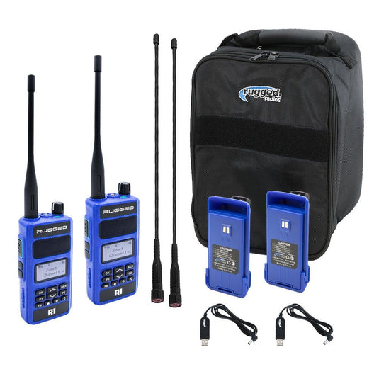 Rugged Radios Ready Pack - With Rugged R1 Handheld Radios - Digital and Analog Business Band R1-READY-PACK