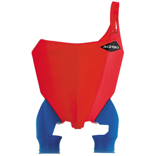 Acerbis Red/Blue Raptor Front Number Plate for Honda - 2630771228