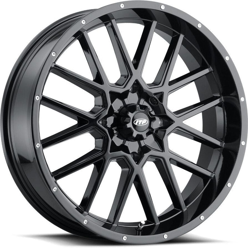 Load image into Gallery viewer, ITP Hurricane 18" Matte Black Wheels And Versa Cross XTR Tires [28x10-18]
