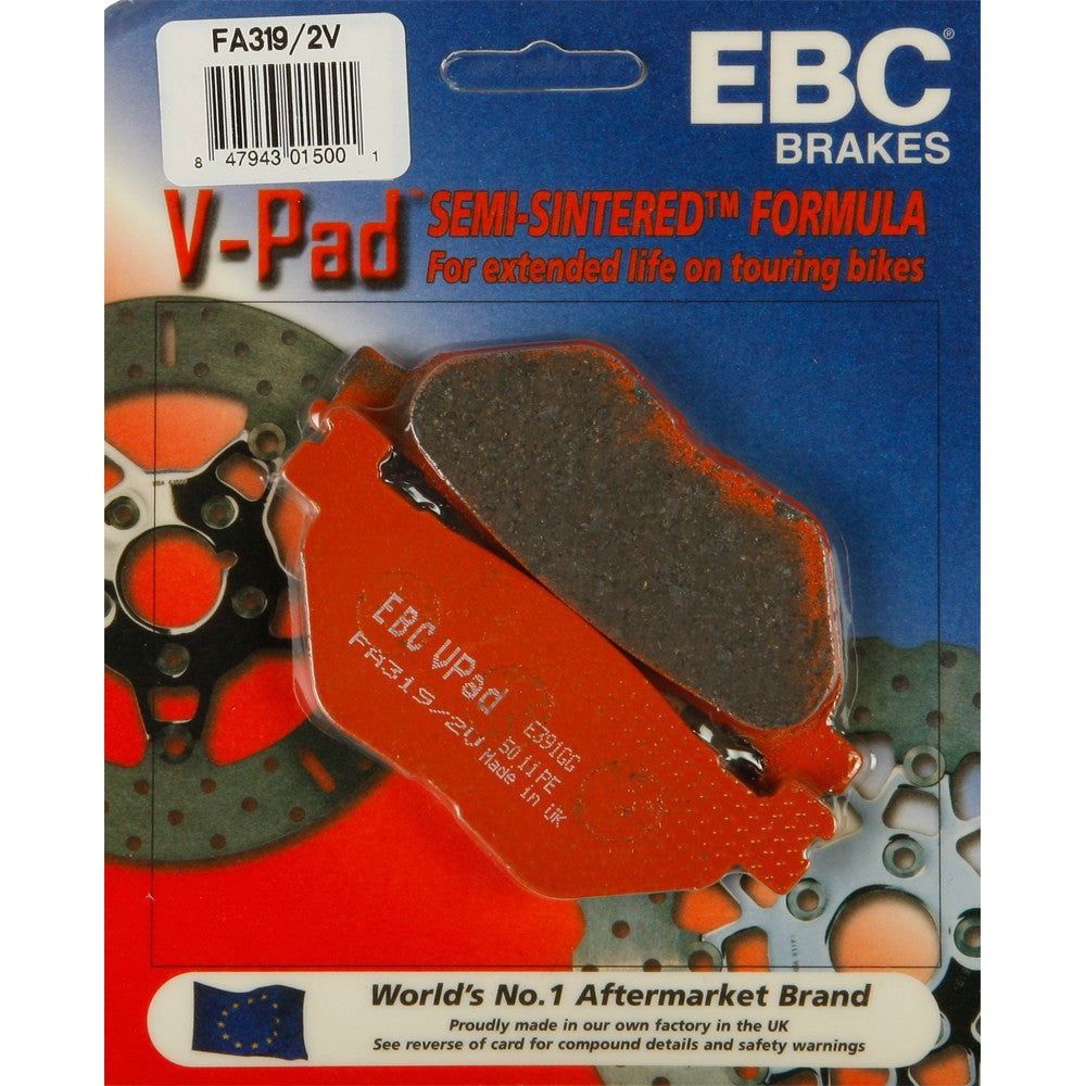 EBC 1 Pair V-Pad Semi-Sintered Touring Brake Pads MPN FA319/2V