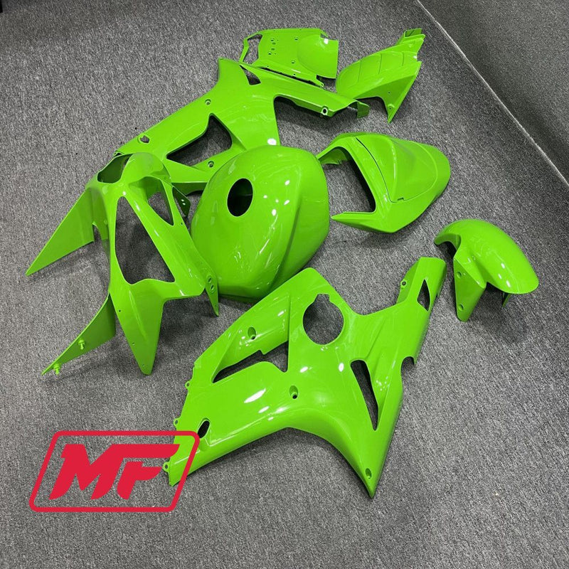 Load image into Gallery viewer, Monster Fairings Full Kit Kawasaki ZX-6R 03-04 OEM Green + Windshield + Gas Tank Cover
