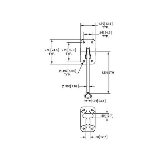 Plastic Door Holder with 7-1/2 Inch Arm