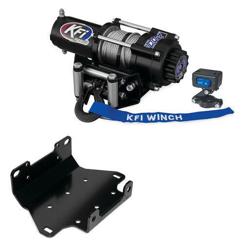 Load image into Gallery viewer, 2500 lb KFI Winch Combo Yamaha Grizzly 700 2007-2015 Grizzly 550 2009-2014 NEW

