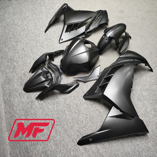 Monster Fairings Full Kit Kawasaki EX300 13-24 Matte Black + Windshield + Gas Tank Cover