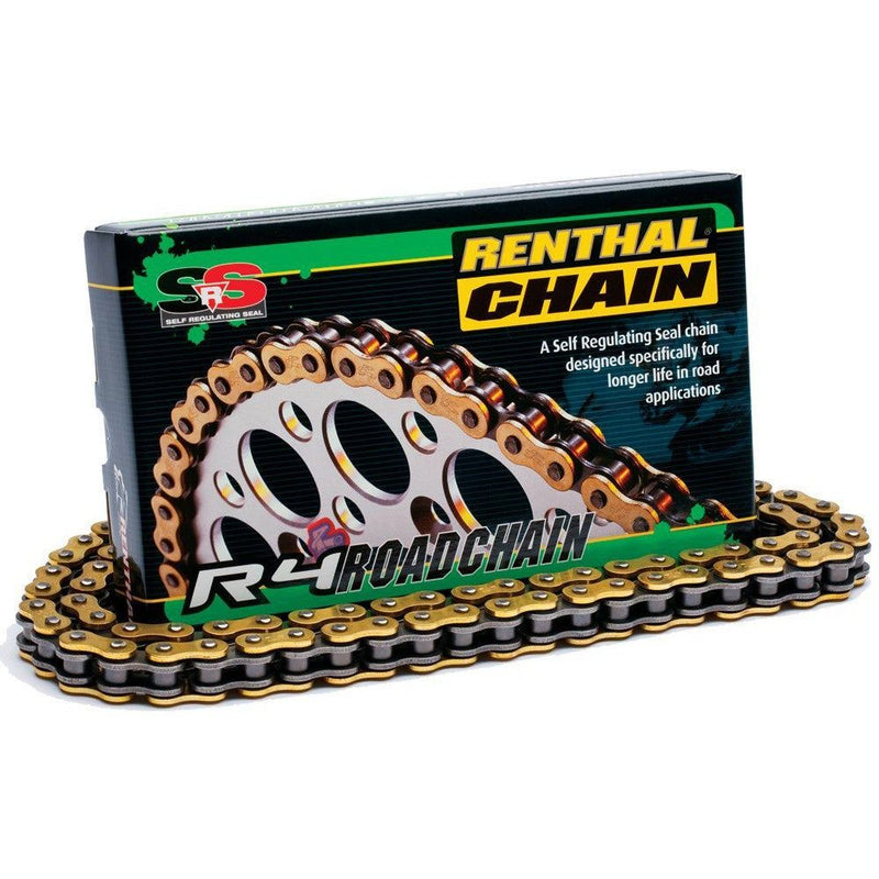 Load image into Gallery viewer, RENTHAL R4 SRS 520 Road Chain 120 Links Gold
