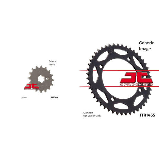 Front and Rear Steel Sprocket Kit for OffRoad KAWASAKI KX65 2002-2015