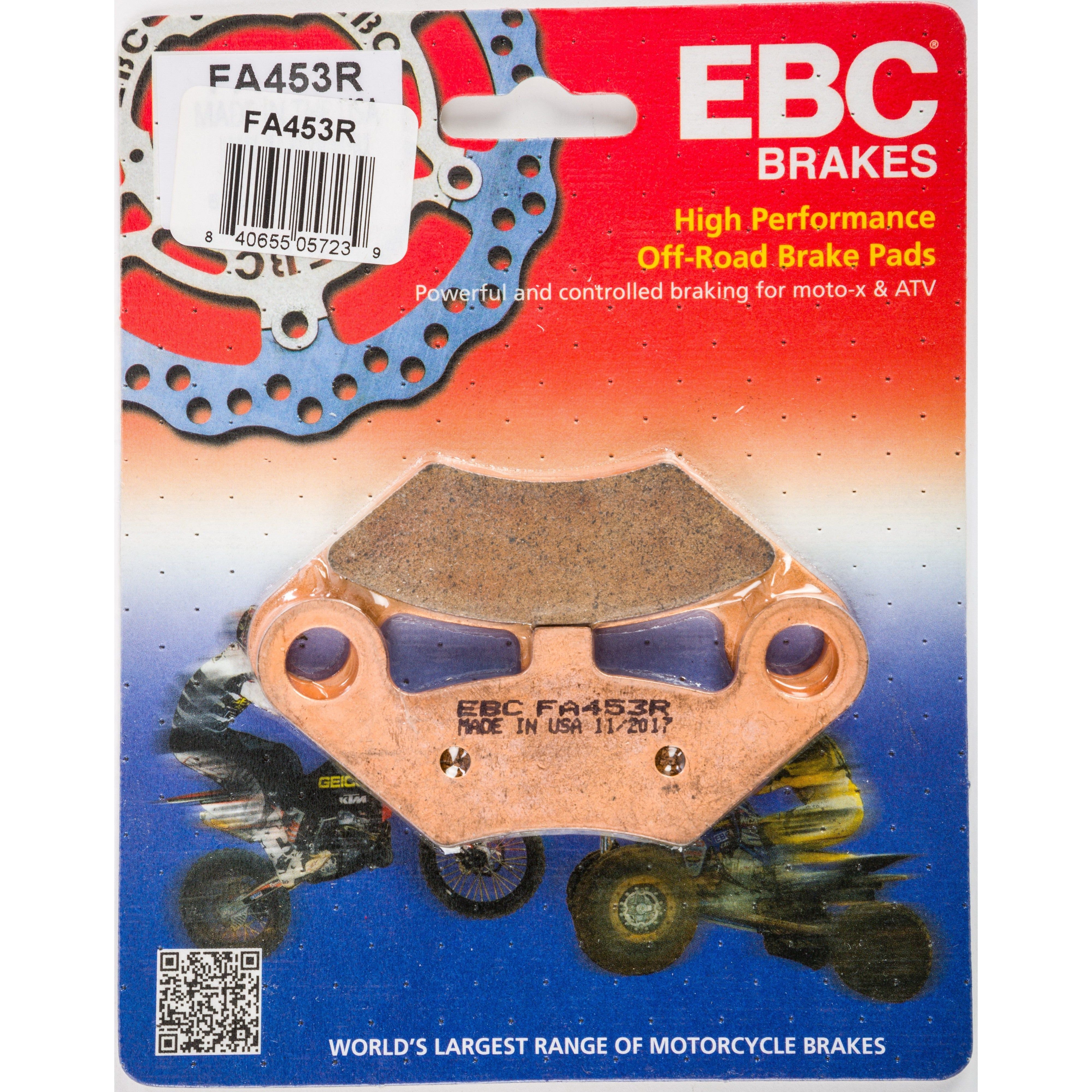 EBC 1 Pair Sintered R Series Heavy-Duty Brake Pads MPN FA453R