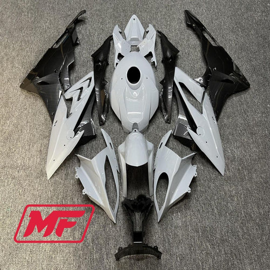 Monster Fairings Full Kit BMW S1000RR 15-16 Nardo Grey w/ Carbon Fiber Style + Windshield + Gas Tank Cover