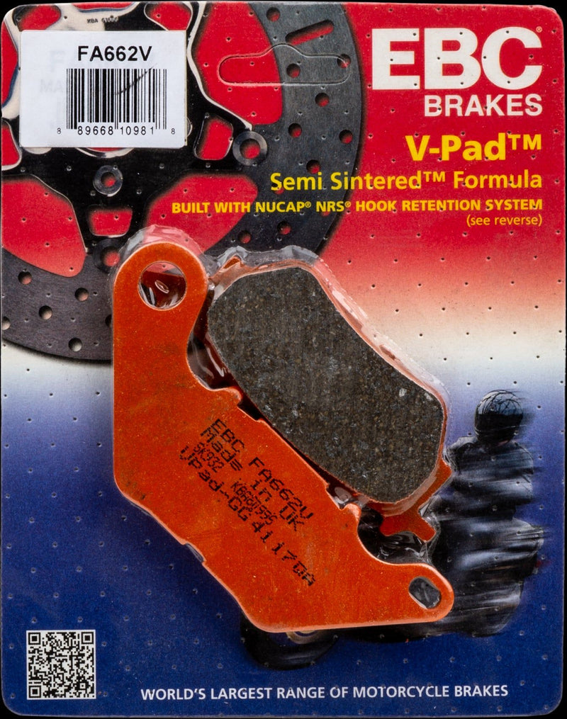 Load image into Gallery viewer, EBC 1 Pair V-Pad Semi-Sintered Touring Brake Pads MPN FA662V
