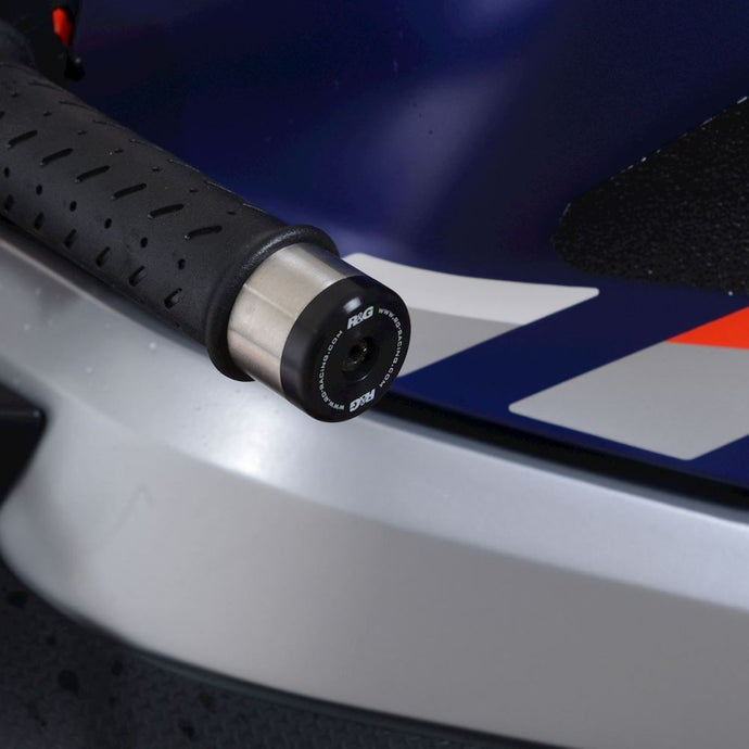 R&G Racing Black Bar End Sliders For 2021-2024 Aprilia RS125