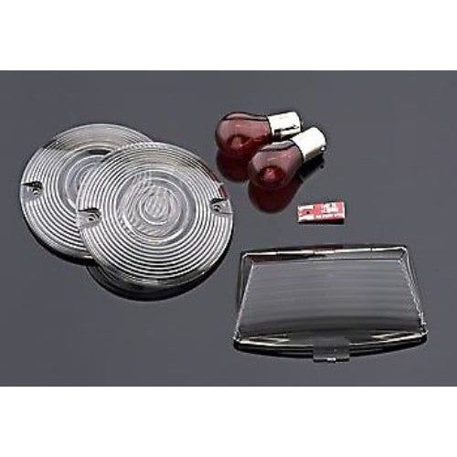 Kuryakyn Rear Smoked Tint Turn Signal Fender Tip Light Lens Kit Harley Touring