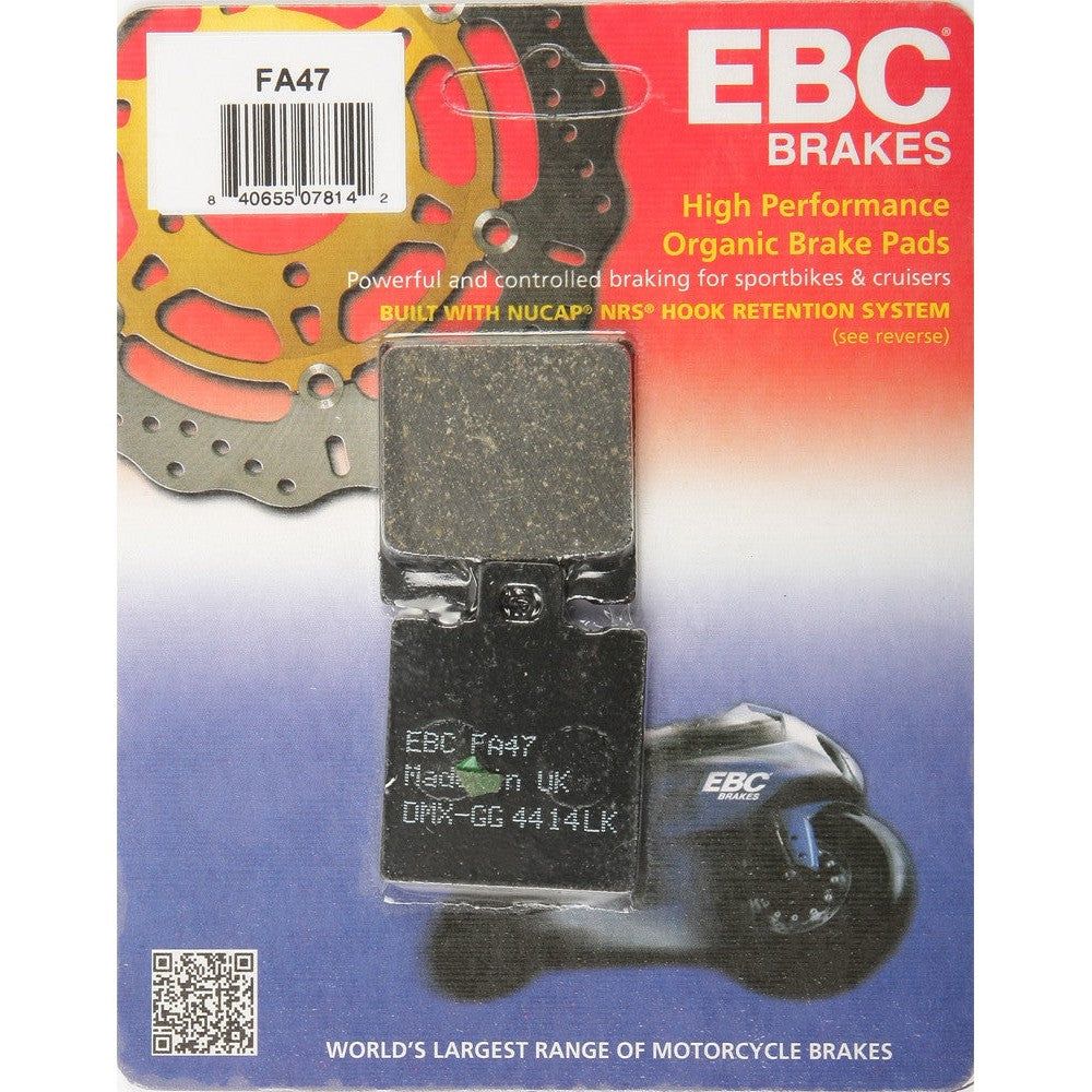 EBC 1 Pair FA Series Organic Replacement Brake Pads MPN FA47