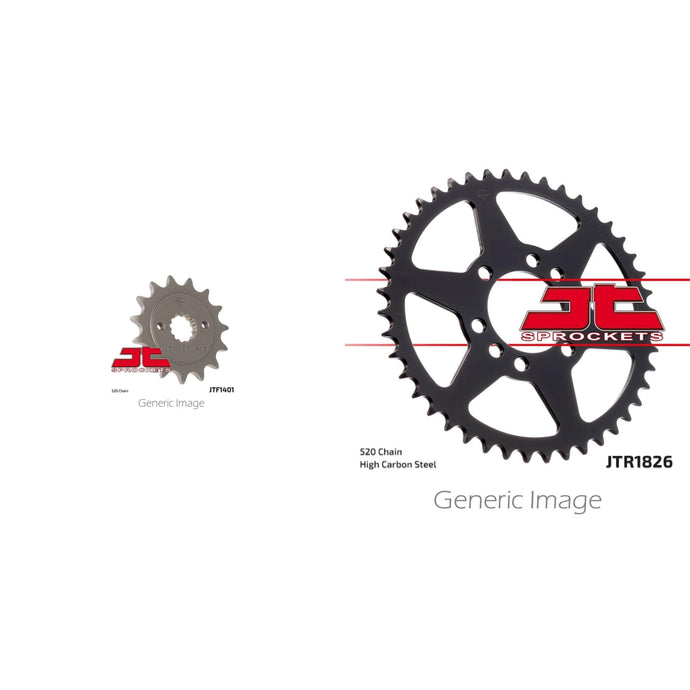 Front & Rear Steel Sprocket Kit for ATV/UTV SUZUKI LT-Z400 QuadSport 2004-2008