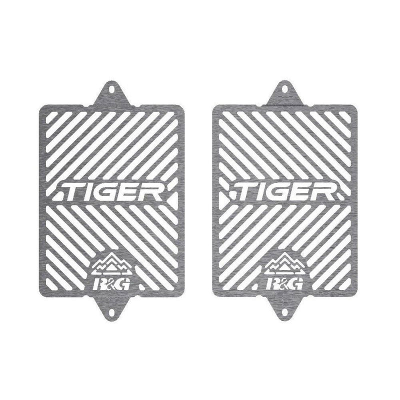 Load image into Gallery viewer, R&amp;G Racing Stainless Steel Branded Radiator Guard For 2021-2024 Triumph Tiger 850 Sport
