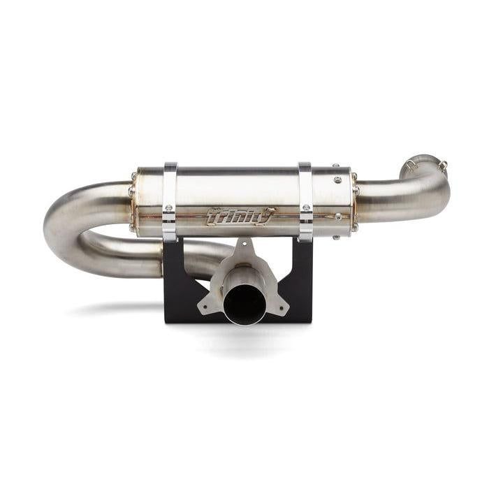 Load image into Gallery viewer, Trinity Racing Stage 5 Center Exit Slip On Exhaust Brushed Stainless Steel Muffler
