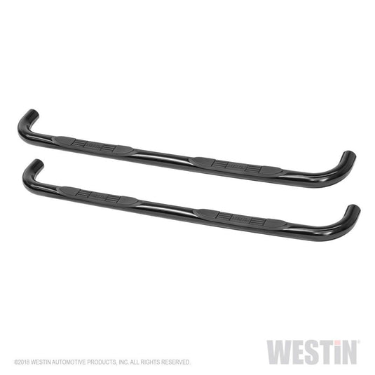 Westin E-Series 3 Inch Round Nerf Bars - Black Powder Coated Steel fits 2004-2008 Ford F-150 SuperCab
