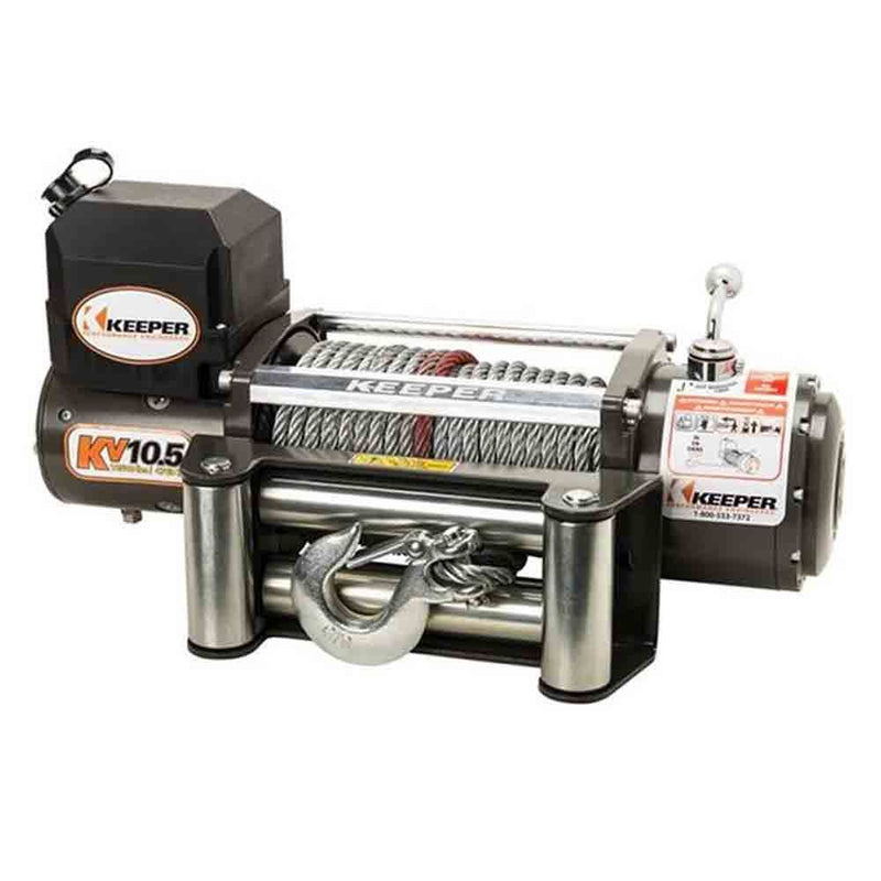 Load image into Gallery viewer, Keeper (KV10022) 10,000 lbs. Capacity Single Line Pull 12V DC Electric Winch
