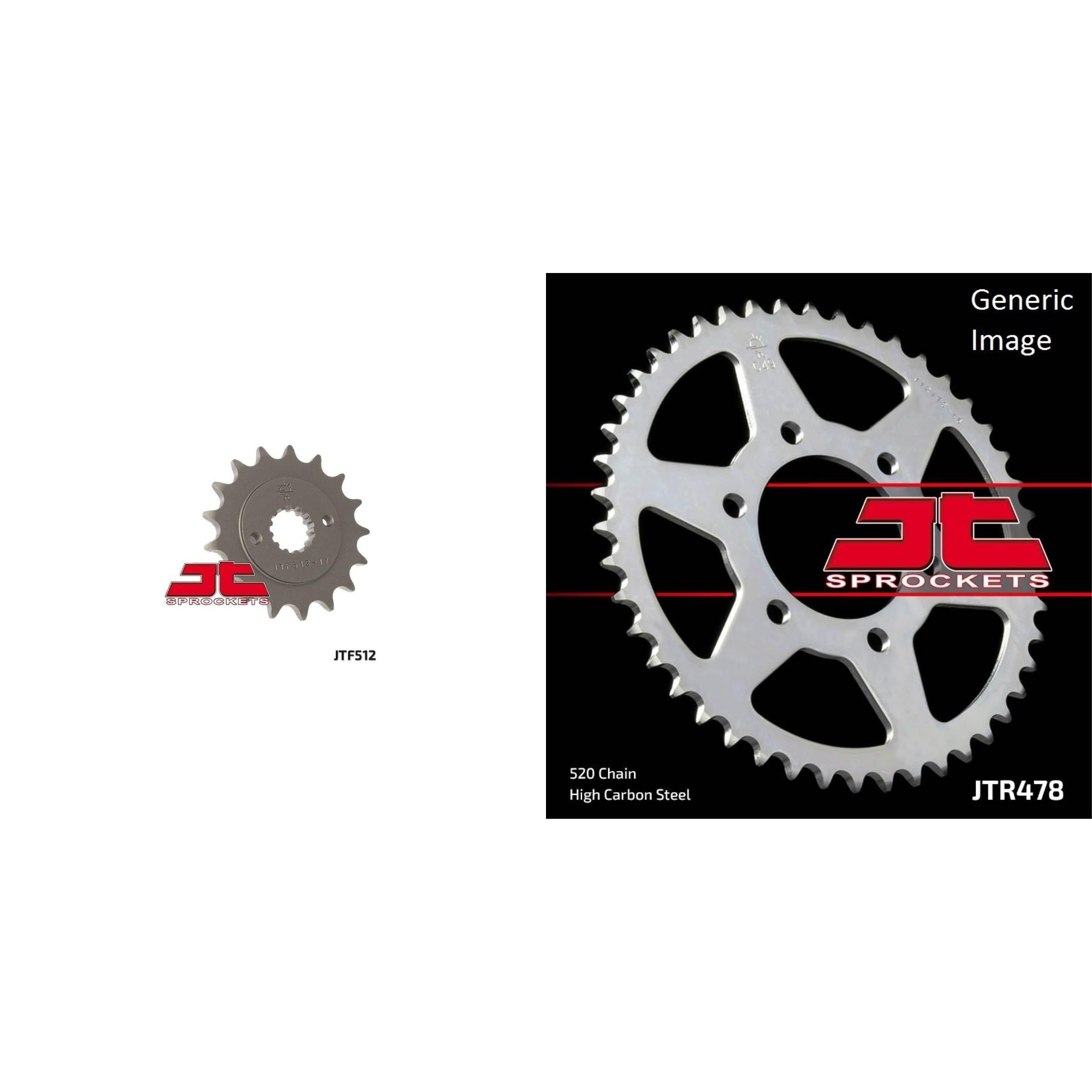 Front & Rear Sprocket Kit for Street KAWASAKI ZX750K Ninja ZX-7R 1991-1992