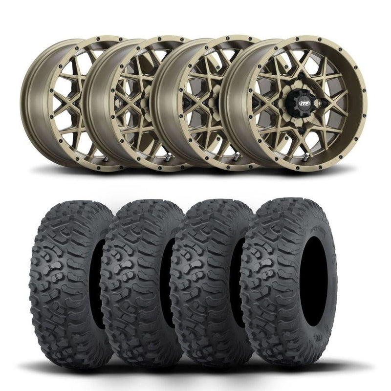 Load image into Gallery viewer, ITP Hurricane 14" Bronze Wheels And Terra Hook Tires [28x9-14]
