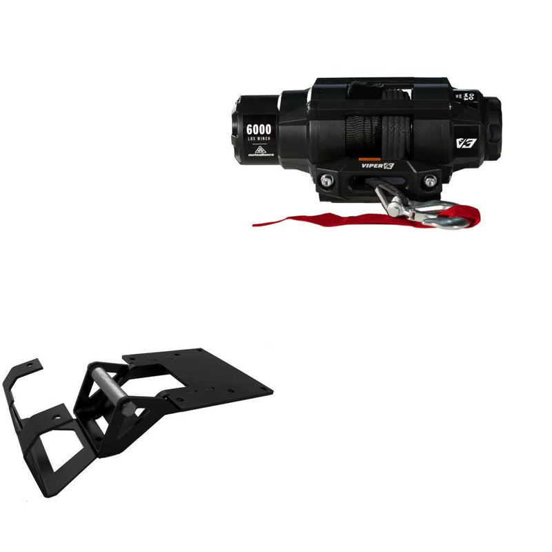 Load image into Gallery viewer, Viper 6000lbs V3 Winch Black Rope With Mount For Polaris Brutus 2012-2013
