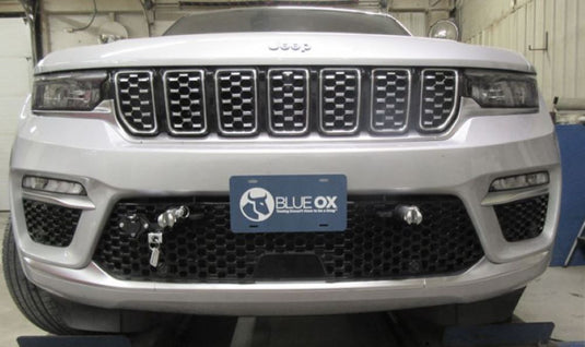 Blue Ox Alpha 2 Tow Bar (6,500 lbs. cap.) & Baseplate Combo fits Jeep Grand Cherokee WL (No L or WK) Summit (No Tow Hooks) (Inc. ACC, 4xe, & Shutters)