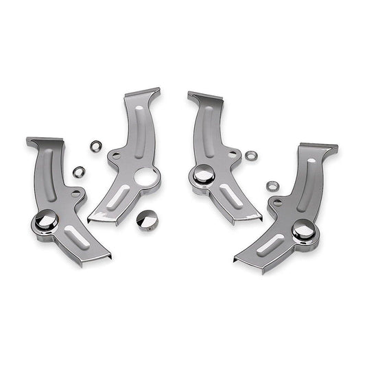 Harley FLSTC Heritage Classic 2000-2007Boomerang Frame Covers Chrome by Kuryakyn